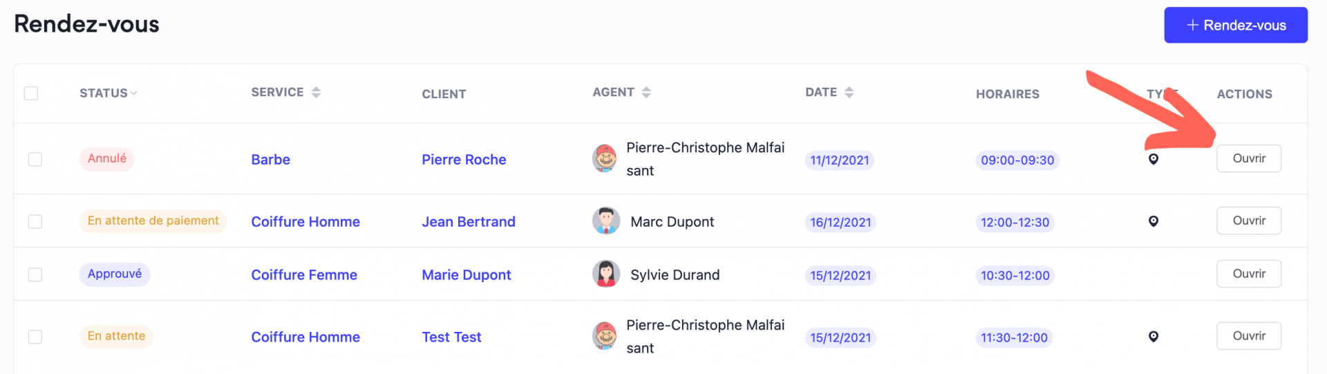 Consulter un rendez-vous en ligne