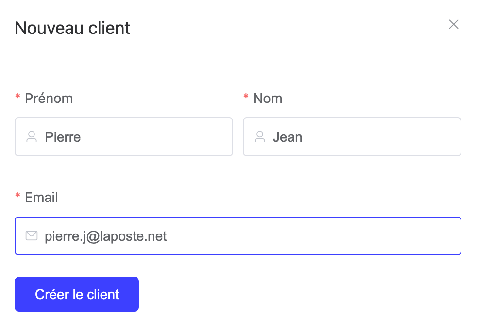 Créer un profil client sur Madate
