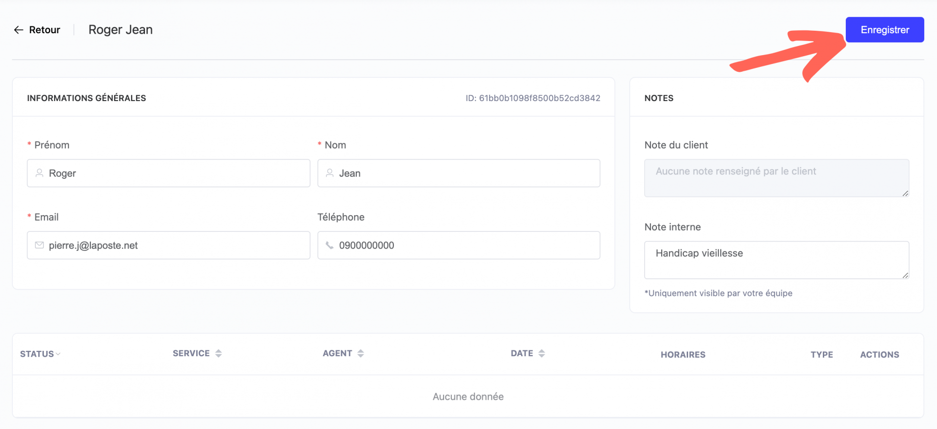 Modifier les informations d'un client sur le logiciel de prise de rendez-vous en ligne